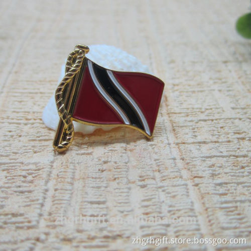National Trinidad Flag Meta Lapel Pin Custom Design Metal Badge